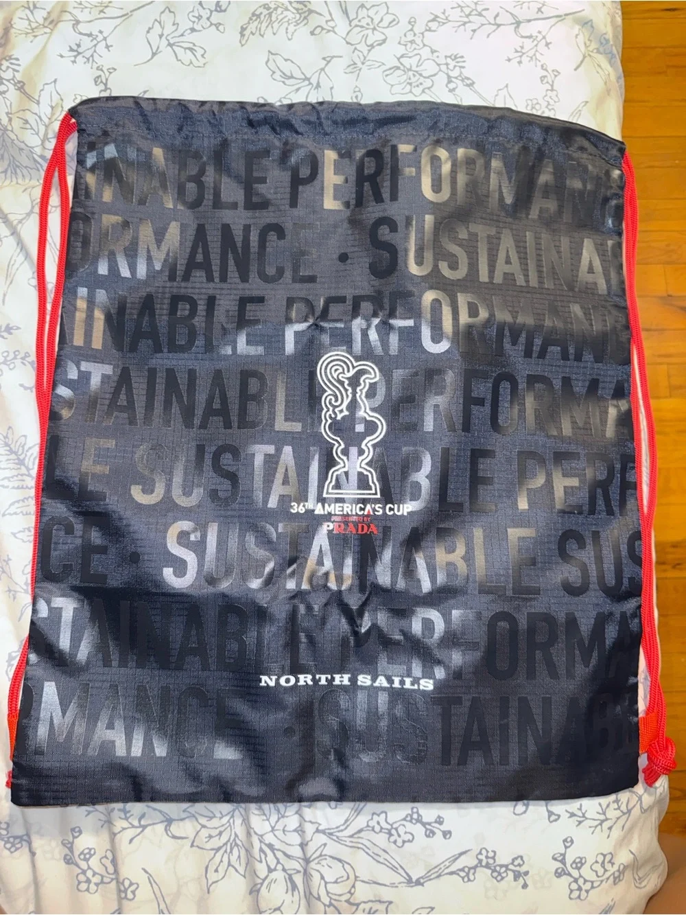 PRADA North Sails 36th America's Cup Drawstring Backpack New